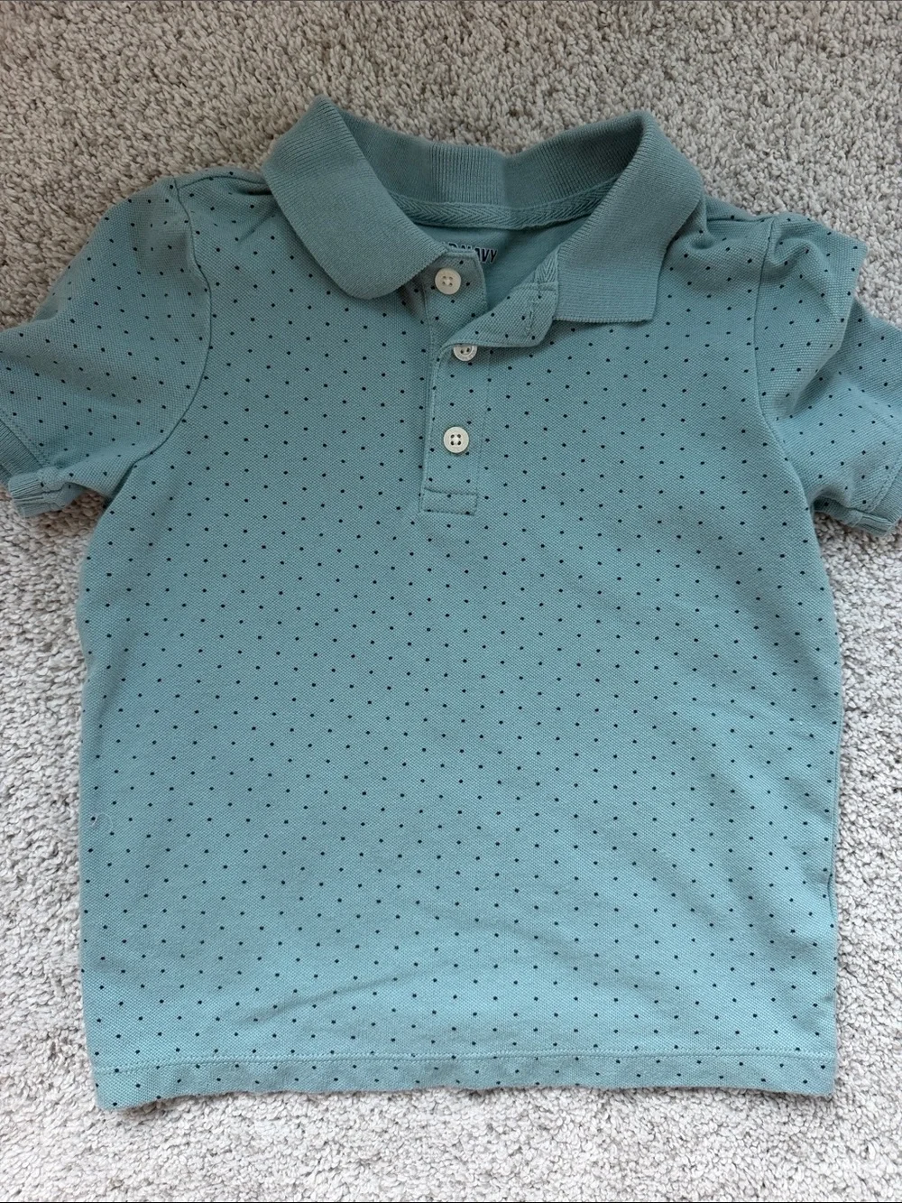 Old Navy Teal Polo with Tiny Dot Print